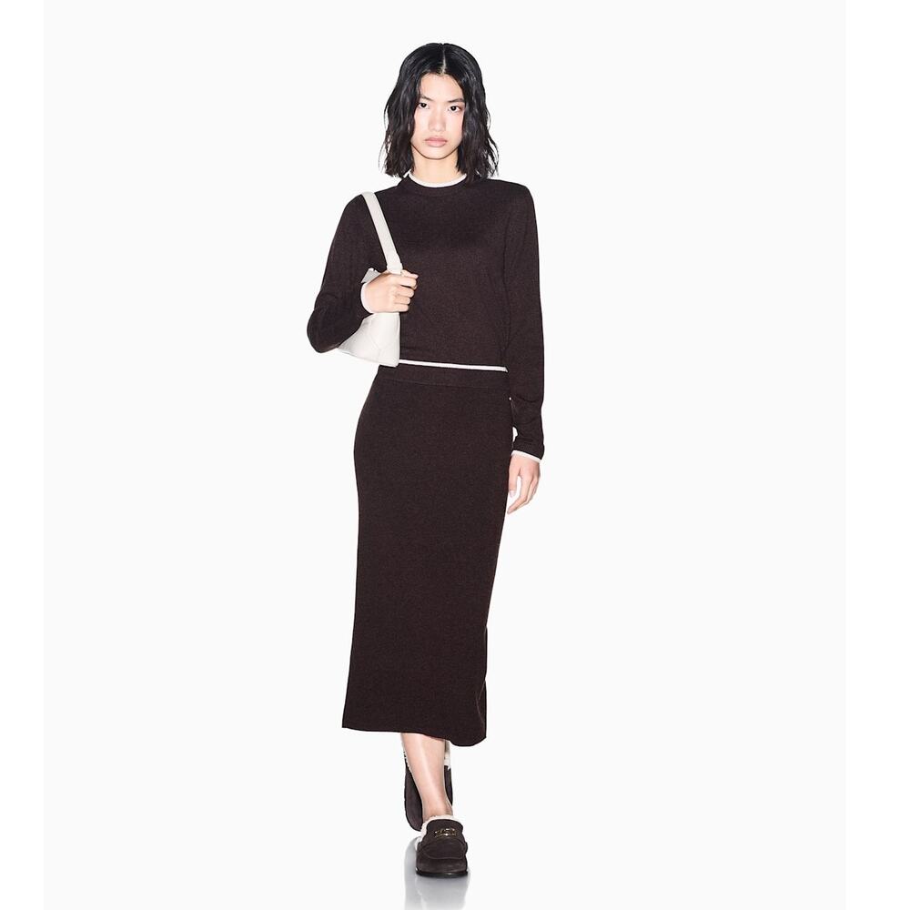 NWT Armani Exchange Wool Blend Midi Skirt, Size L